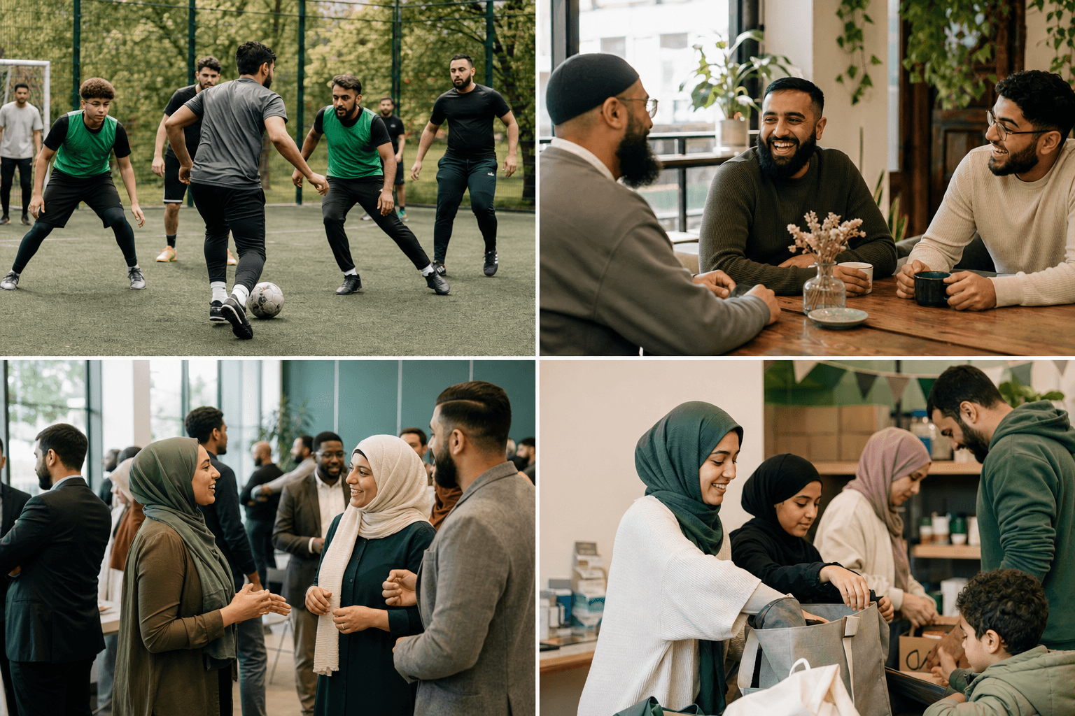 Football, coffee, networking and volunteering in Muslim communities