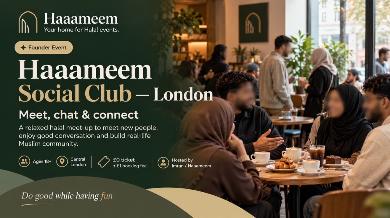 Event poster for Haaameem social club - London